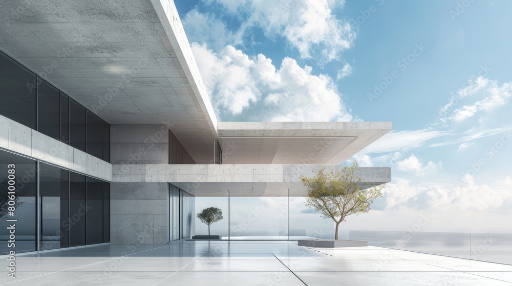 Poster modern architecture background hyper realistic