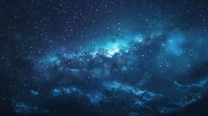 Milky way galaxy and starfiled on night sky background hyper realistic 