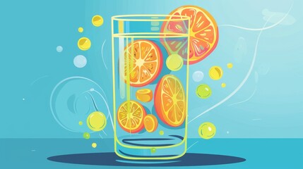 Infographic poster highlighting kidney health tips and best practices for hydration, colorful and informative for gyms or health centers - obrazy, fototapety, plakaty