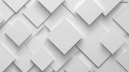 Obraz premium Modern white and light grey square overlapped pattern on background with shadow. white background. Minimal geometric white light background abstract design. Elegant white and grey Background.
