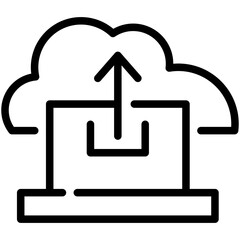 Fototapeta premium laptop line icon