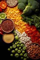 Fototapeta premium A variety of fresh vegetables and grains
