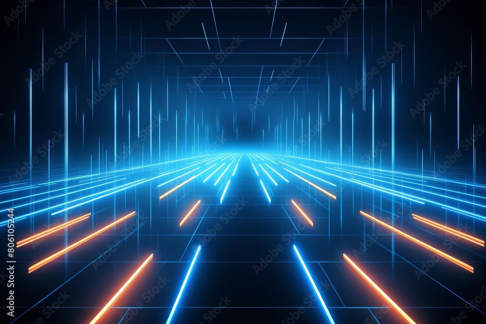 Aufkleber abstract digital backdrop with intersecting light beams