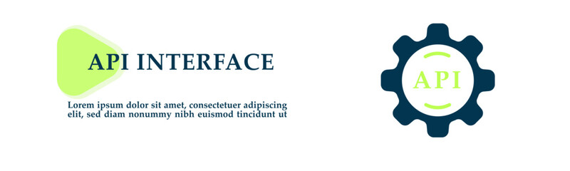 API interface icon on vector illustration concept. For background presentation, infographics, promotion or web banner graphics. 