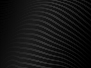 Black abstract background design. Premium line texture for banner, business background. Modern wavy lines (guilloche curves) pattern in monochrome colors.