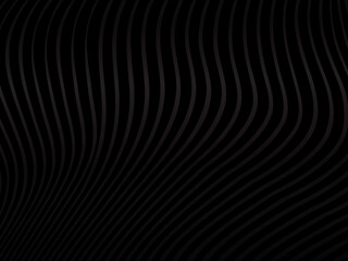 Black abstract background design. Premium line texture for banner, business background. Modern wavy lines (guilloche curves) pattern in monochrome colors.