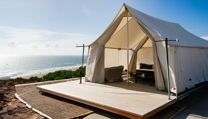 Seashore Splendor: Luxurious Tents Offer Front-Row Ocean Views