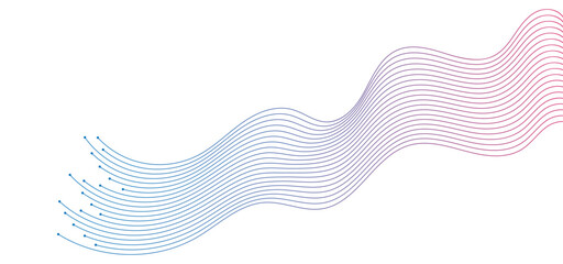 Abstract wavy lines element background. Suitable for AI, tech, network, science, digital technology theme