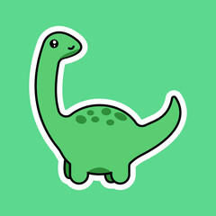 Cute Brontosaurus vector illustration