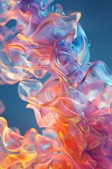 Fototapeta premium Colorful abstract background with smooth wavy shapes