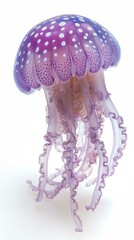 A beautiful jellyfish with pink and purple spots