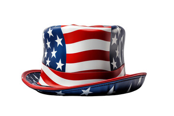 Red, white and blue top hat for the 4th of July.