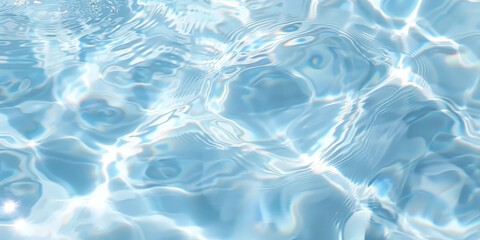 Obraz premium blue water wave texture background,Closeup of desaturated transparent clear calm water surface texture with splashes and bubbles. Trendy abstract nature background.white water surface,banner 