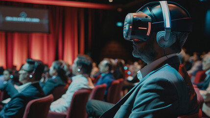 A tech conference focusing on the future of work, with speakers discussing AI impact and workforce automation trends