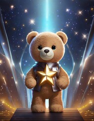 teddy bear with a gift