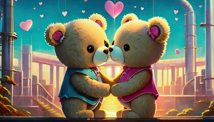 teddy bears with heart - 806116809