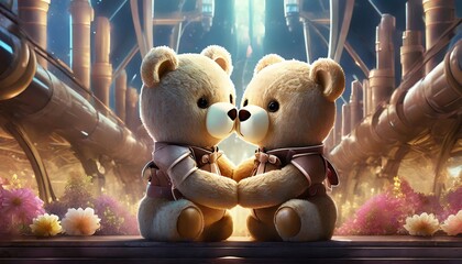 teddy bears with heart - 806116821
