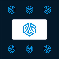 Hexagon logo design, DRS hexagon logo, develop, natural, luxury, modern, finance logo, strong logo