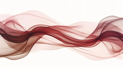 Matte crimson and soft taupe smokey waves, providing a rich, earthy abstract on a solid white background.