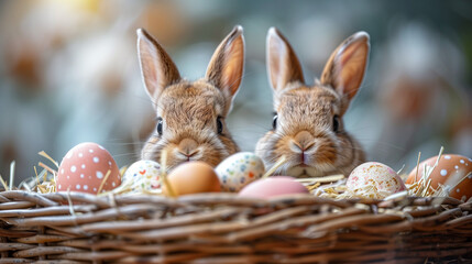 rabbit in egg basket