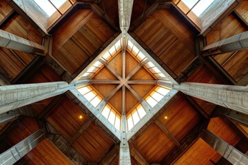 New multi-storey residential building. Modern house on sky background. Beautiful simple AI generated image in 4K, unique.