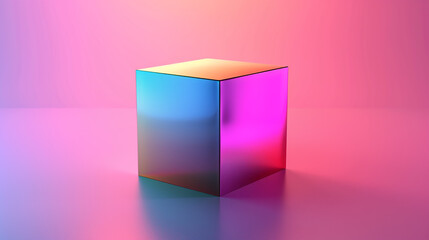 colorful 3d box. packaging gift box - 3d mock up.