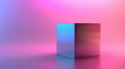 gradient color 3d square product display for advertising products.