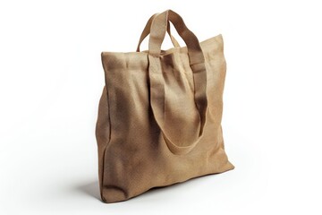 Obraz premium Clean and Simple White Tote Bag Mockup for Advertising and Branding - Perfect for Carrying Clothes and More on a Grey Background. Beautiful simple AI generated image in 4K, unique.