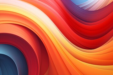 abstract colorful background with smooth lines in orange, red and blue colors