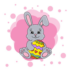 Cute character. Isolated on color abstract background. Design element. cartoon character. Vector illustration.