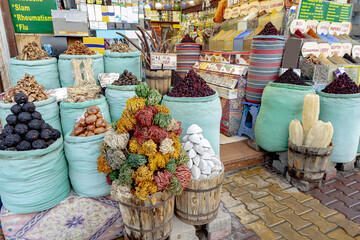 Colorful Egyptian spice shop in Hurghada