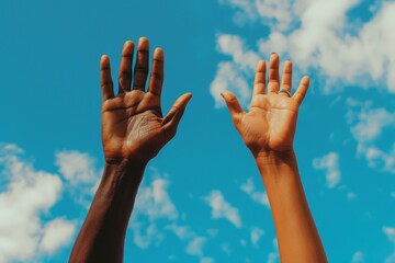 female hand holding a peach-colored awareness ribbon on pastel background . Beautiful simple AI generated image in 4K, unique.