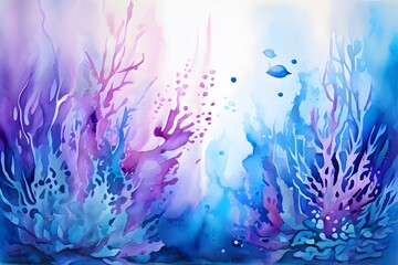 Blue watercolor background design