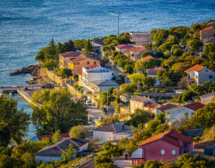 Klenovica, Croatia - Village Perched on Hill by Water