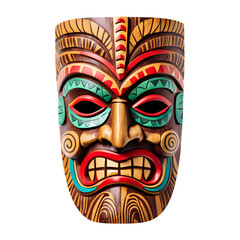 Tiki Mask Isolated on Transparent Background
