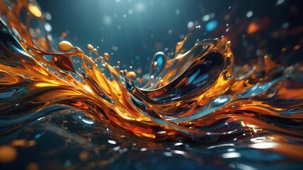 Abstract liquid background with water