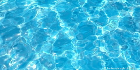 Obraz premium blue water wave texture background,Closeup of desaturated transparent clear calm water surface texture with splashes and bubbles. Trendy abstract nature background.turquoise water surface, banner