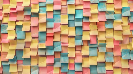 AI generated illustration of a colorful mosaic of colorful paper scraps