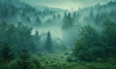 Misty forest