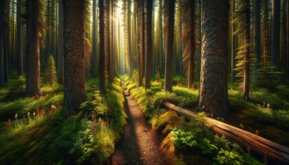 forest in the morning