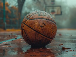 Basketball vintage background, basketball lovers background , Generative Ai 