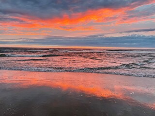 Beautiful sunset over the sea