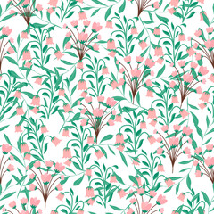 Flower seamless pattern.sweet floral pattern.Flower background design for fabric, clothing, cover book, kids.Floral season pattern design.blooming  pattern
