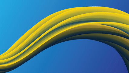 Yellow wavy gradient background. Background for web cover, presentation, banner, poster.