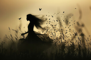 poetic girl portrait 