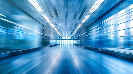 Fototapeta premium Abstract blue and white blurred effect of an office ceiling