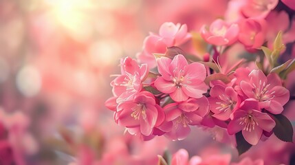beautiful pink flowers showing the beauty of spring
