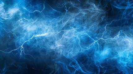 Electric blue smoke with streaks of bright white, sparking across the frame like lightning in a stormy sky.