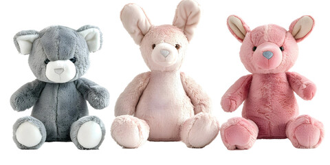 Plush Toys Trio Stuffed Animals Teddy Bear