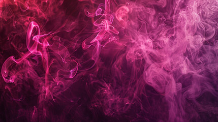 Obraz premium Smoke billowing in rich burgundy, subtly enhanced with a neon magenta texture that adds a touch of glamour.